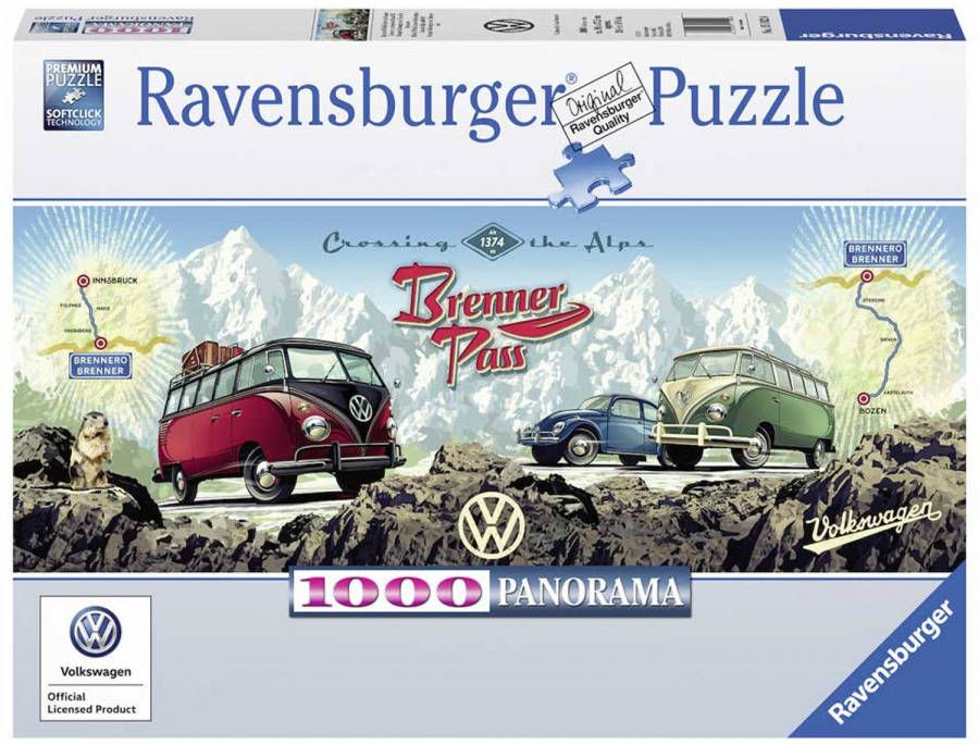Ravensburger Puzzel VW Bulli Op Brennerpas Panorama Legpuzzel 1000 Stukjes Winkelen nl