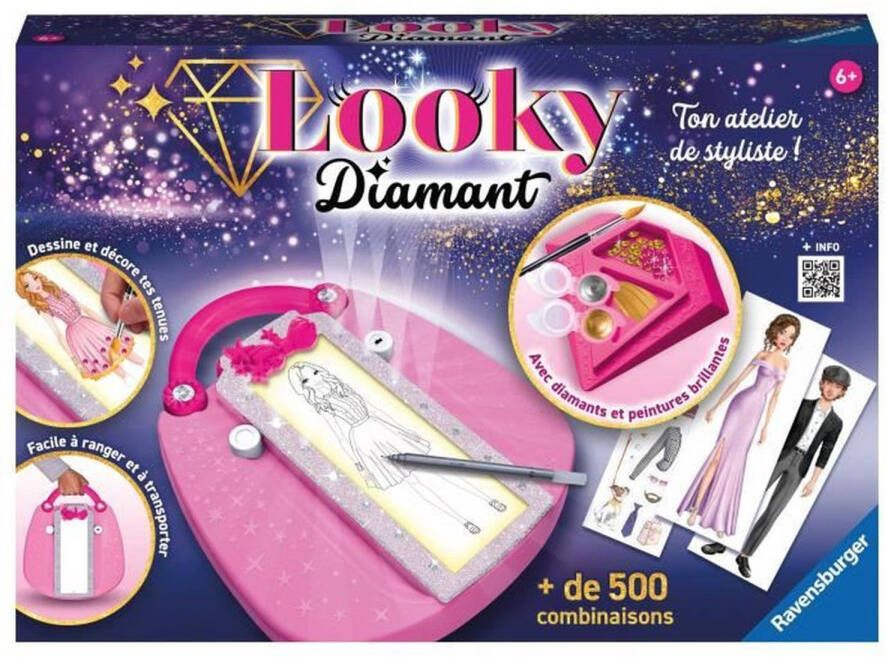 Ravensburger -Looky Diamant-Modevormgeving-Diamanten-Briljante schilderijen-Ontspanning en creatieve activiteit-Creativit