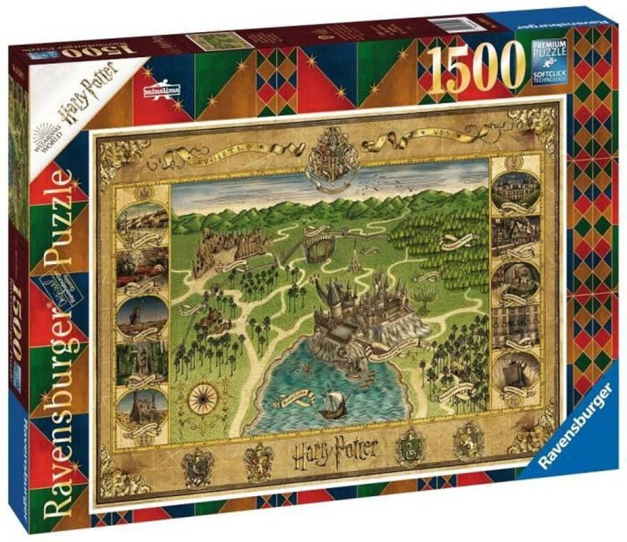 Ravensburger Puzzel 1500 p Hogwarts Harry Potter-kaart