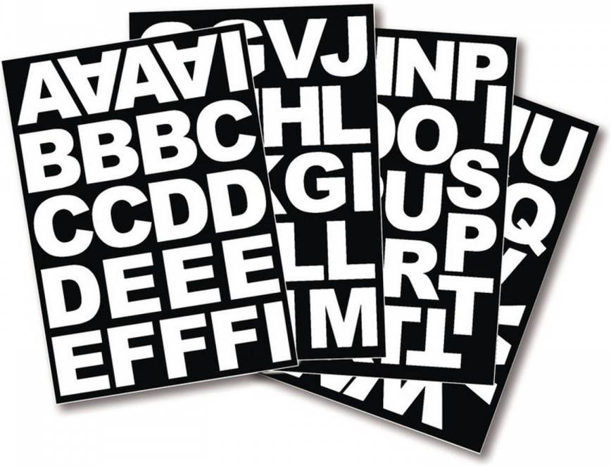 Rayher Hobby 1x Setje alfabet plakletter stickers ongeveer 5 cm Stickers