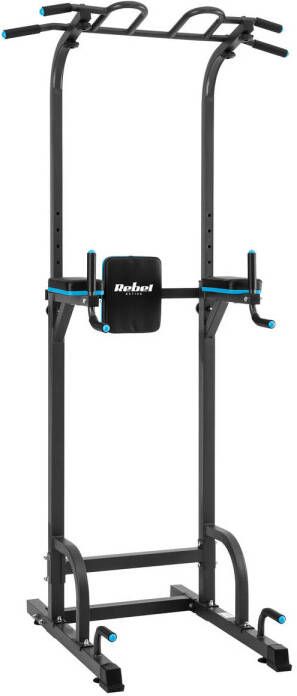 Rebel Active Multifunctioneel Pull Up Station en Krachtstation Verstelbaar 130kg Zwart