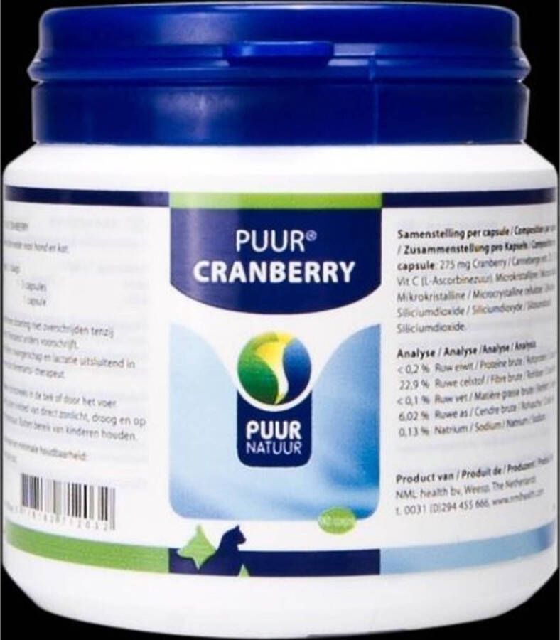 Relaxwonen Puur Natuur Voedingssupplement Puur Cranberry Compleet 90 caps