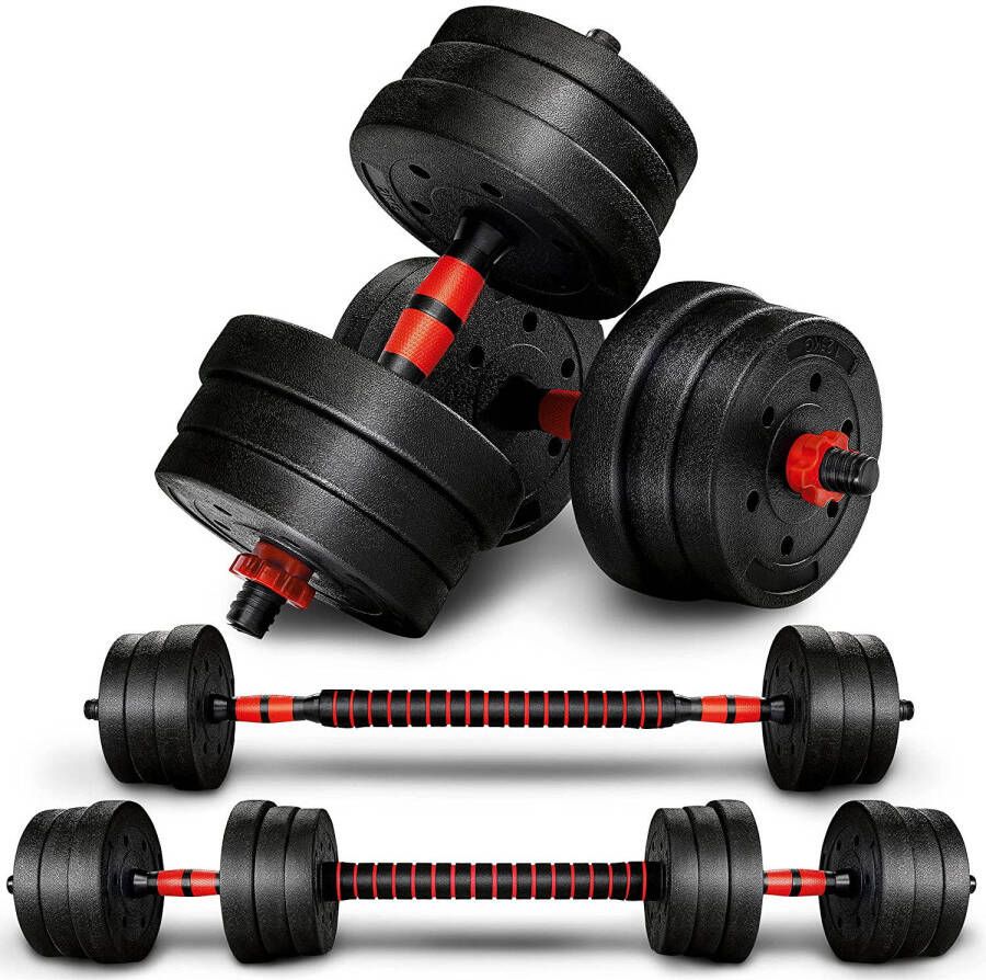 RE:SPORT Halterset-dumbell set-2-in-1 verstelbare halterset 20 kg- gewichten-armtraining-fitness-krachttraining