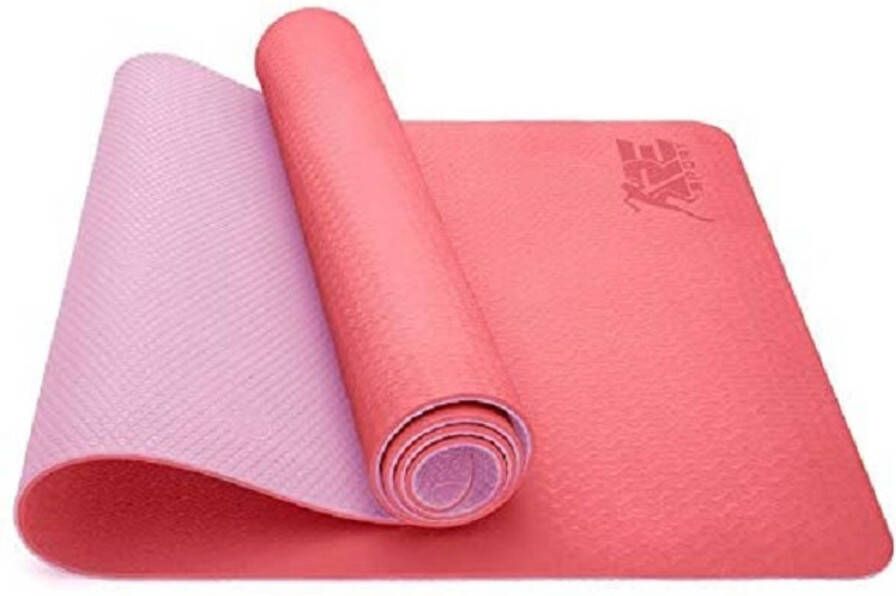 RE:SPORT Yogamat roze fitnessmat gymnastiekmat pilatesmat sportmat 183 x 61 x 0 6 cm