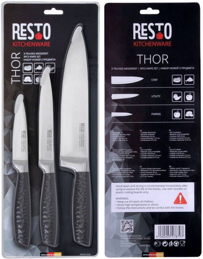 Resto Kitchenware Messenset Thor RVS 3-Delig