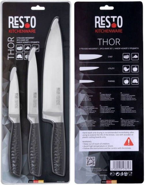 Resto Kitchenware Messenset Thor RVS 3-Delig