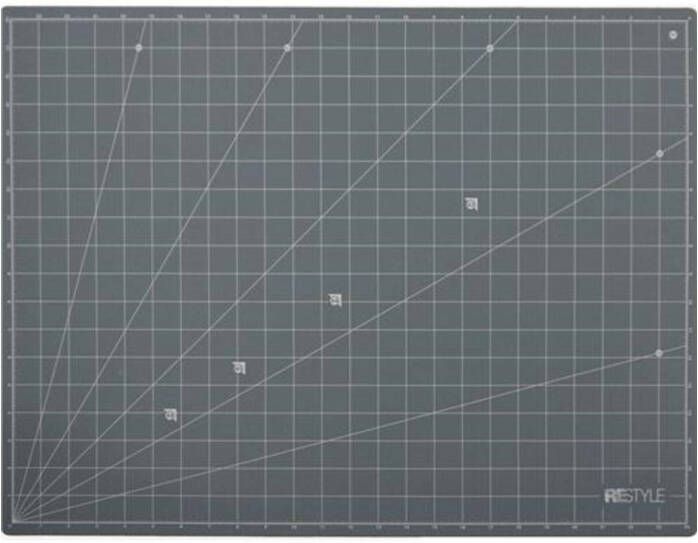 ReStyle Snijmat A2 zelfhelend 48x63cmx1.6mm dubbelzijdig cm inch grijs