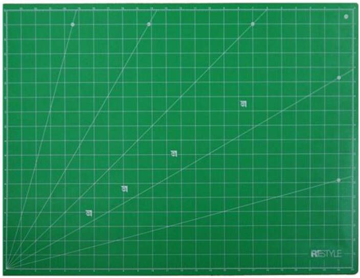 ReStyle Snijmat A2 zelfhelend 48x63cmx1.6mm dubbelzijdig cm inch groen