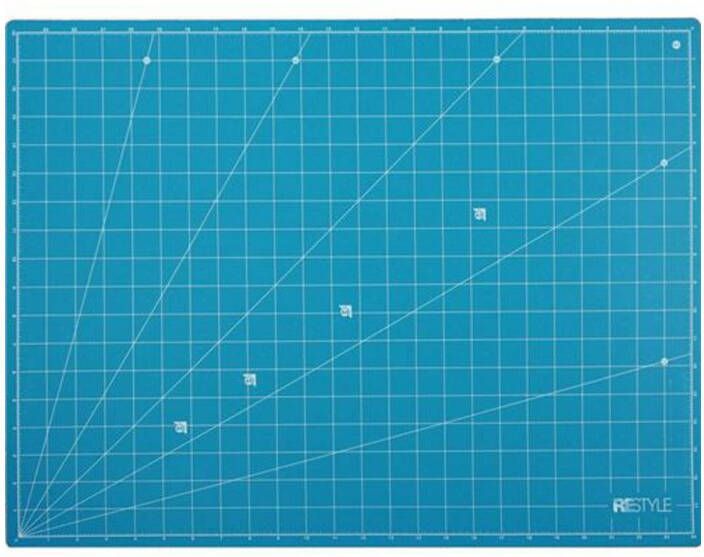 ReStyle Snijmat A2 zelfhelend 48x63cmx1.6mm dubbelzijdig cm inch turquiose