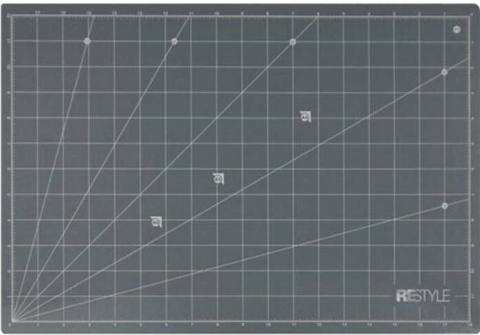 ReStyle Snijmat A3 zelfhelend 33x48cmx1 6mm dubbelzijdig cm inch grijs