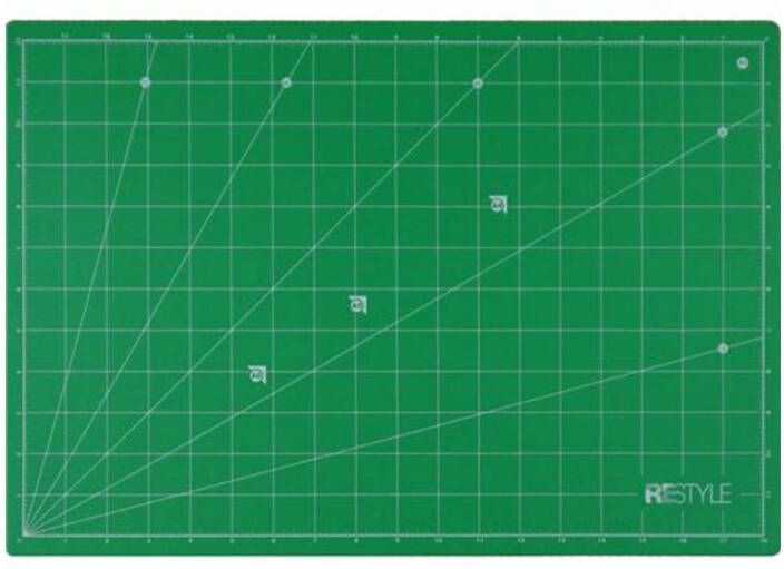 ReStyle Snijmat A3 zelfhelend 33x48cmx1 6mm dubbelzijdig cm inch groen