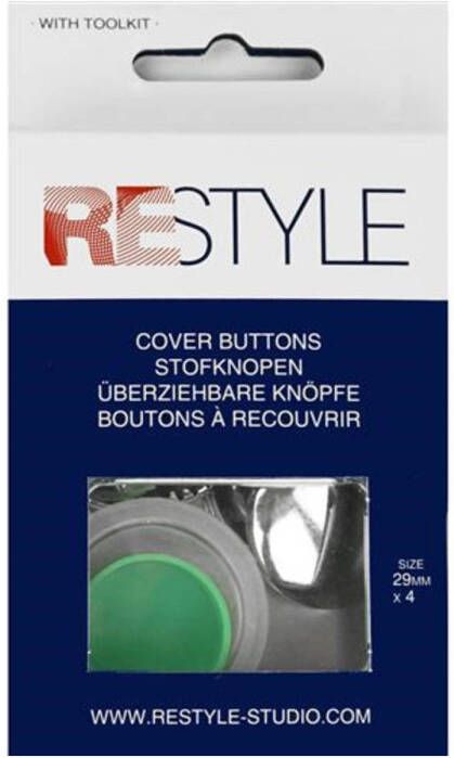 ReStyle Stofknopen 29 mm 4 stuks en een gereedschapset