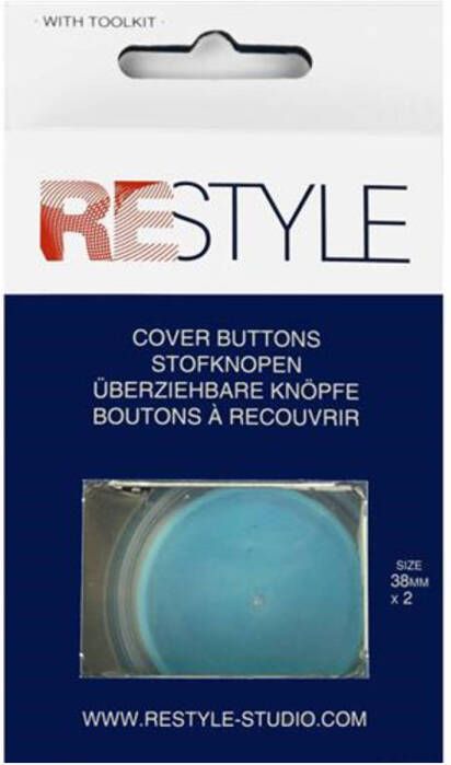 ReStyle Stofknopen 38 mm 2 stuks en een gereedschapset