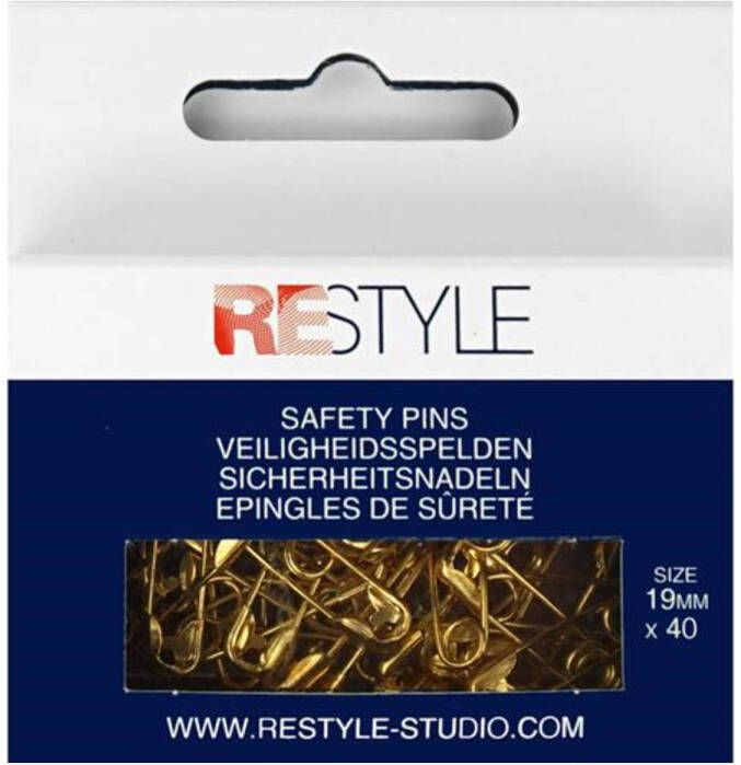 ReStyle Veiligheidsspelden 19 mm goud 40 stuks