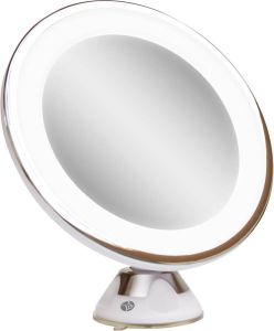 Rio MMSU Make up spiegel met verlichting en zuignap 360° verstelbaar 5x vergroot