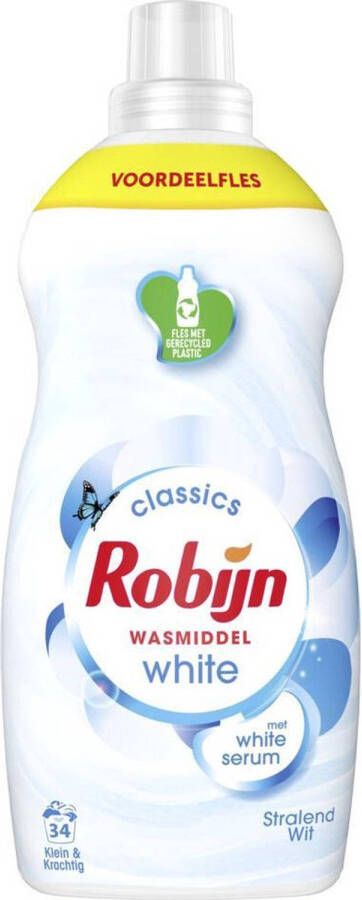 Robijn Klein & Krachtig Wasmiddel Stralend Wit 1 19 L grote verpakking