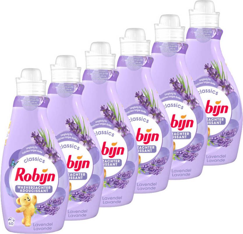 Robijn Lavendel -Wasverzachter 6 x 60 Wasbeurten (360) Voordeelverpakking