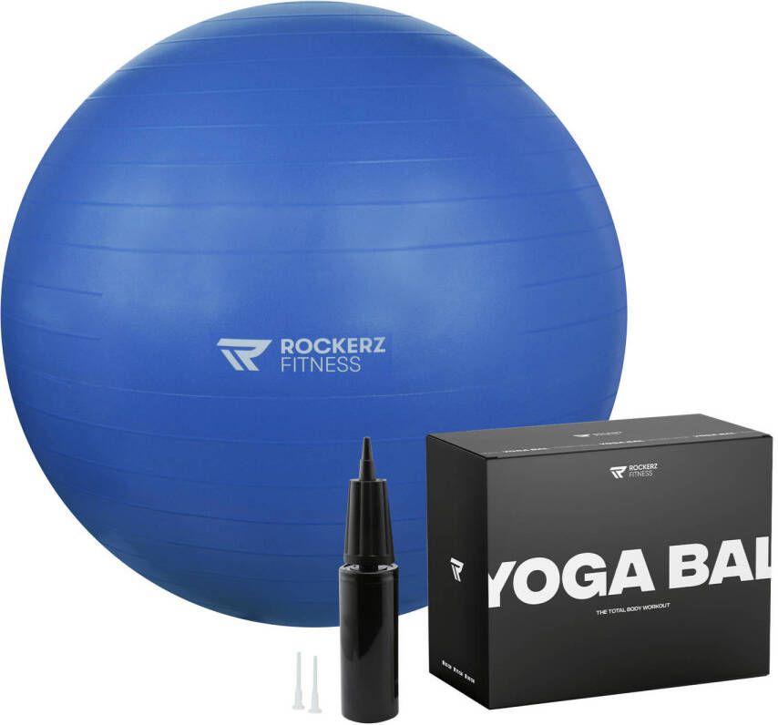 ROCKERZ FITNESS bal Yoga bal Gymbal Zitbal 65 cm Kleur: Blauw