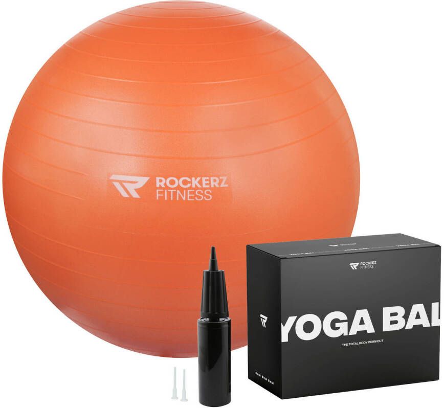 ROCKERZ FITNESS Fitnessbal Yoga bal Gymbal Zitbal 65 cm Kleur: Oranje
