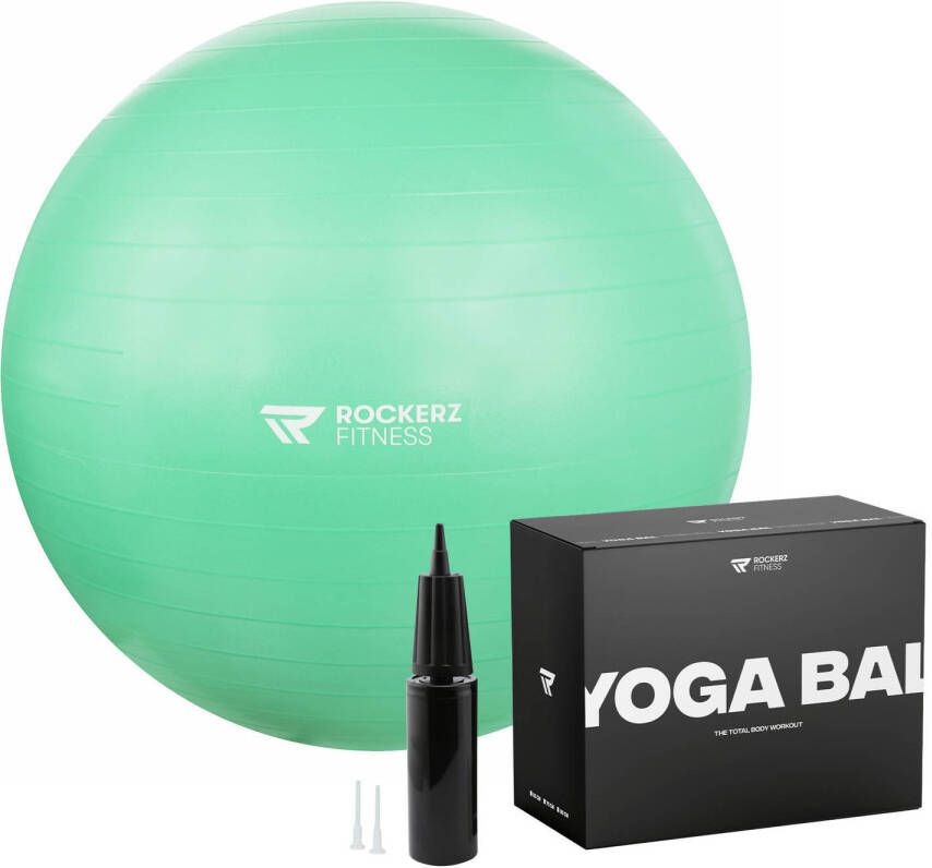 ROCKERZ FITNESS Fitnessbal Yoga bal Gymbal Zitbal 65 cm Mintgroen