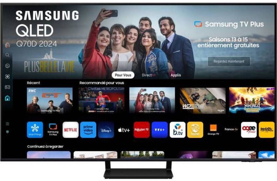 Samsung tq65q70datxxc 65&apos;&apos; (165 cm) qled tv 4k uhd 3840x2160 120 hz hdr10+ gaming hub smart tv 4xhdmi