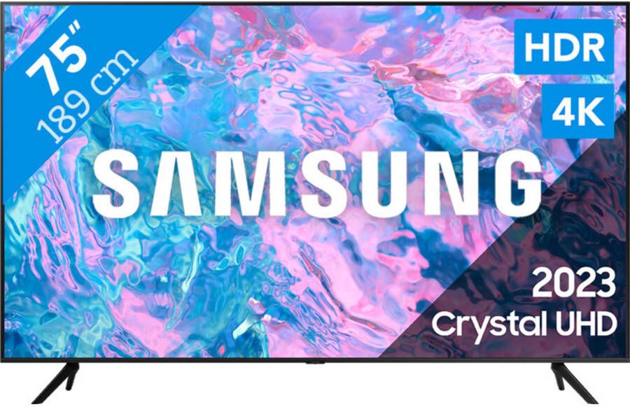 Samsung Crystal UHD 75CU7170 (2023) | TV's Audio en Mediaspelers | Beeld&Geluid Televisies | 8806094893281