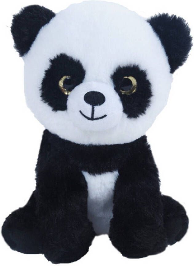 Sandy Knuffeldier Panda beer Bamboo zachte pluche stof dieren knuffels zwart wit 21 cm Knuffeldier