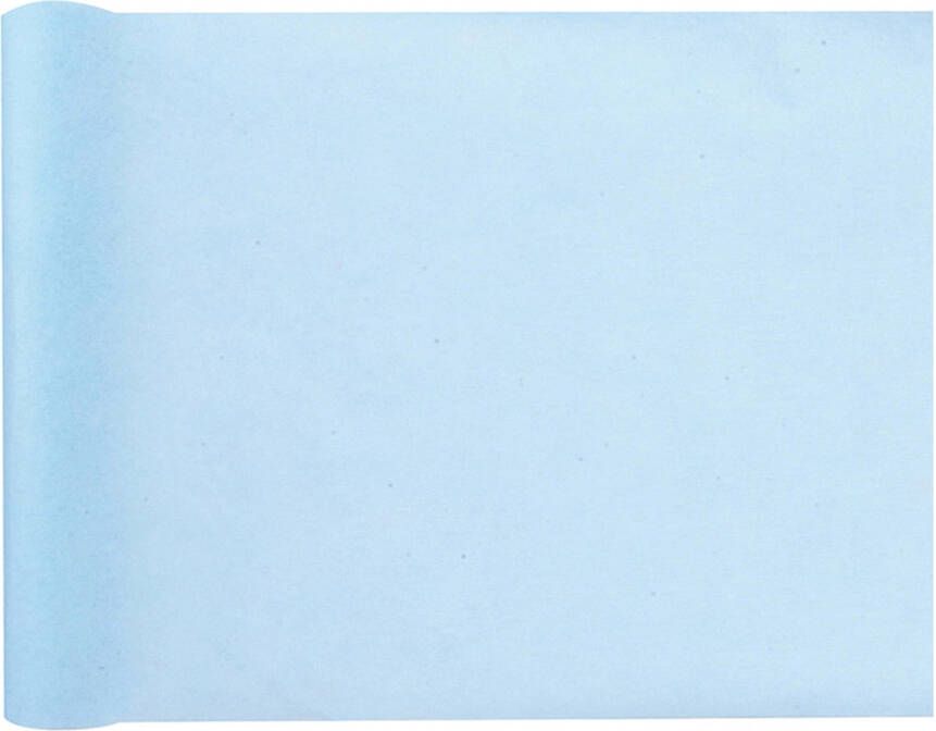Santex Tafelloper rol geboorte jongen polyester lichtblauw 30 cm x 10 m Feesttafelkleden