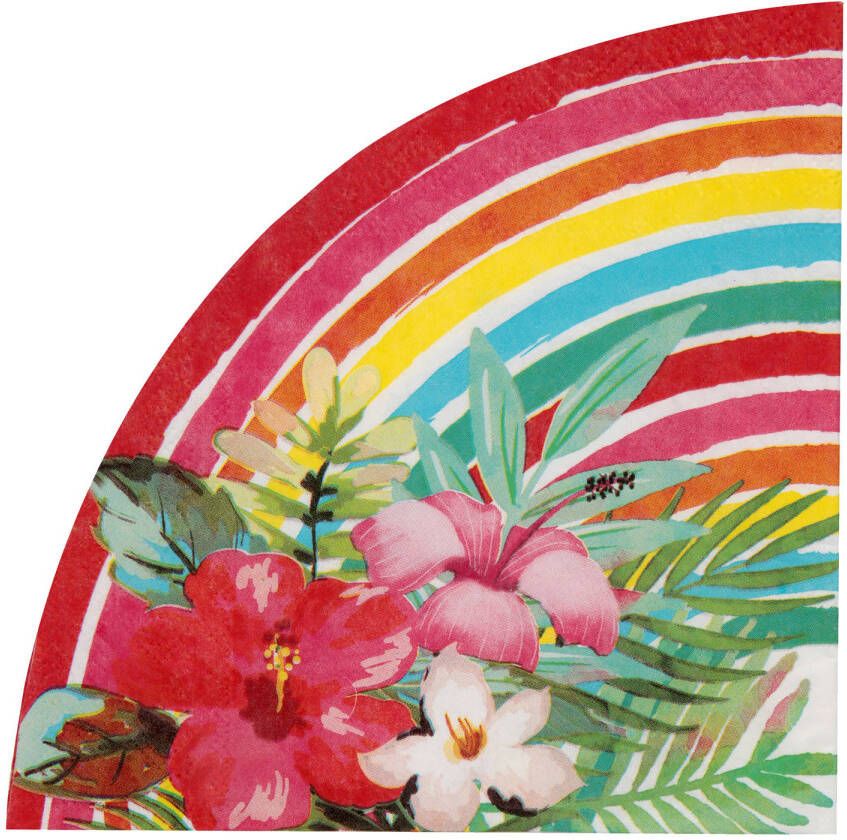 Santex tropical thema feest servetten 20x 16 5 x 8 5A cm papier Hawaii themafeest Feestservetten