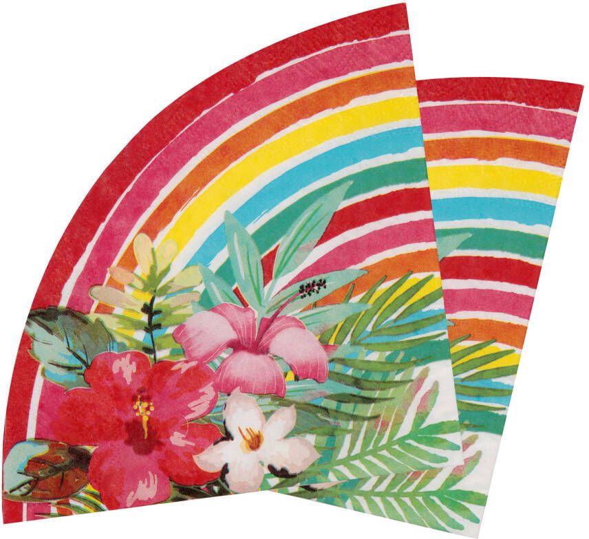 Santex tropical thema feest servetten 40x 16 5 x 8 5A cm papier Hawaii themafeest Feestservetten