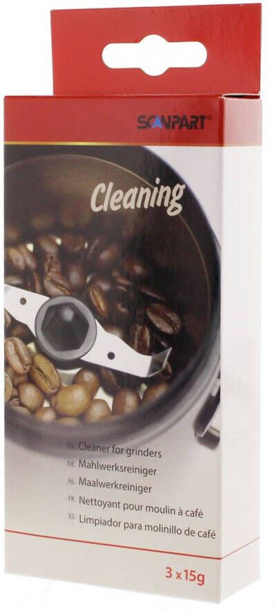 Scanpart koffiemolen reiniger Reinigingsbonen speciaal geschikt voor maalwerk Brouwunit Zetgroep Koffiezetgroep 3 zakjes Universeel