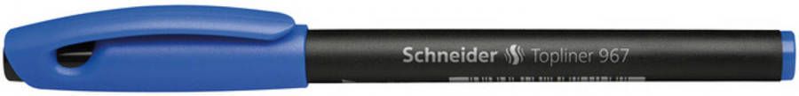 Schneider fineliner Topliner 967 0 4 mm edelstaal zwart blauw