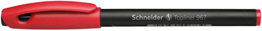 Schneider fineliner Topliner 967 0 4 mm edelstaal zwart rood