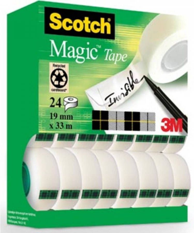 Scotch Magic Tape plakband ft 19 mm x 33 m value pack met 24 rollen