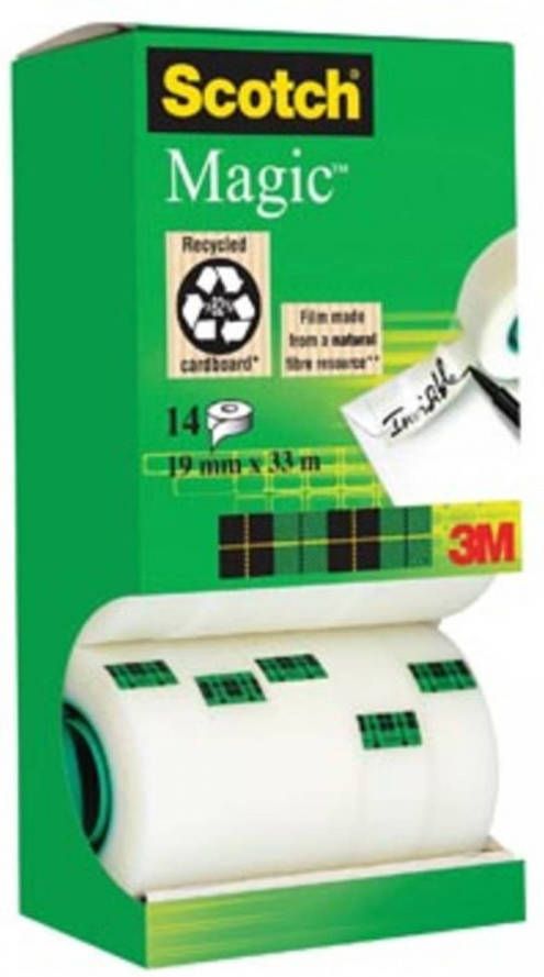 Scotch plakband Magic Tape value pack 12 + 2 rollen gratis