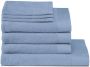 Seahorse Pure Badtextiel 100% Katoen Handdoek (60x110 Cm) Set Van 3 Denim - Thumbnail 2