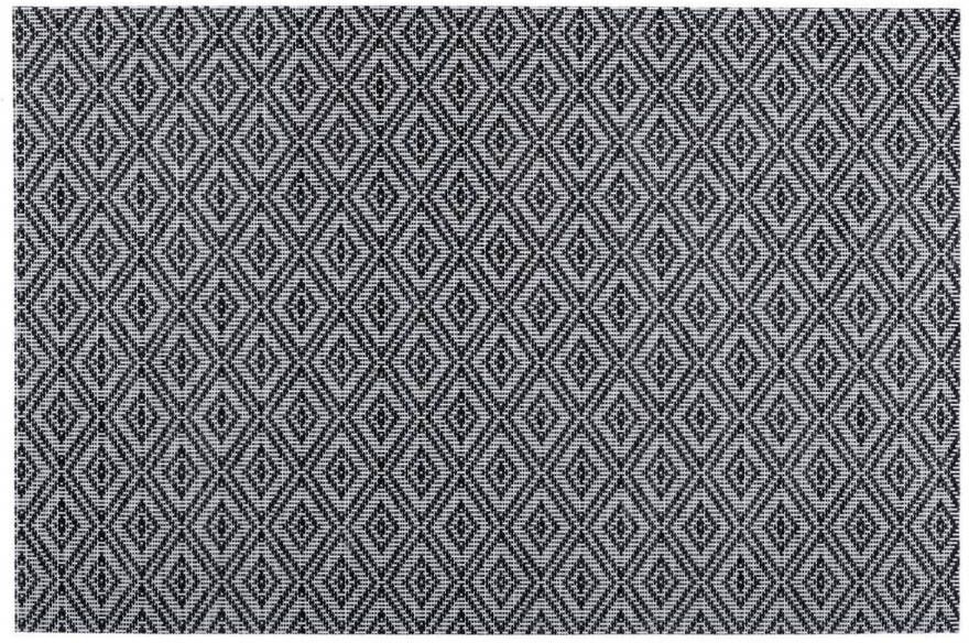 Secret de Gourmet Rechthoekige placemat grafische print zwart texaline 45 x 30 cm Placemats