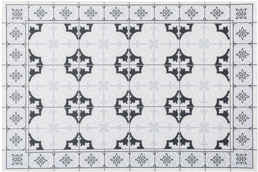 Secret de Gourmet Rechthoekige placemat mozaiek grijs vinyl 45 x 30 cm Placemats