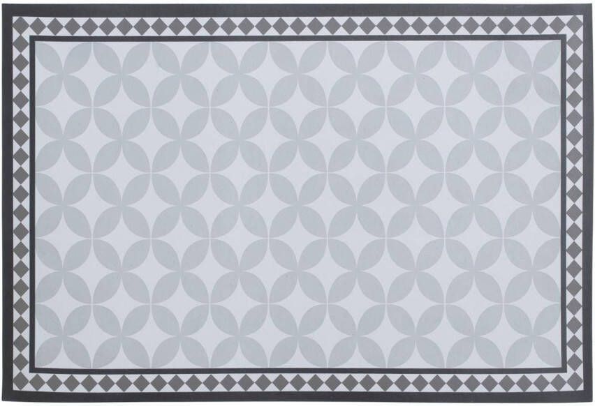 Secret de Gourmet Rechthoekige placemat mozaiek grijs vinyl 45 x 30 cm Placemats