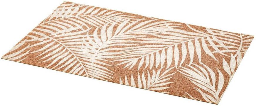 Secret de Gourmet Rechthoekige placemat Palm wit linnen mix 45 x 30 cm Placemats