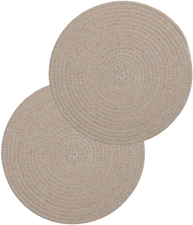 Secret de Gourmet Set van 4x stuks placemats taupe katoen 38 cm Placemats