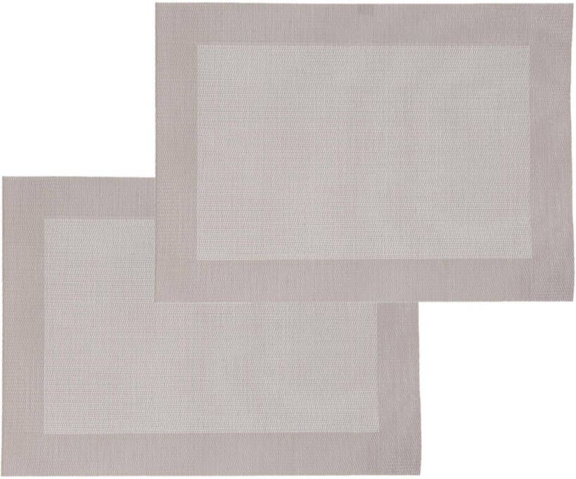 Secret de Gourmet Set van 6x stuks placemats beige texaline 50 x 35 cm Placemats