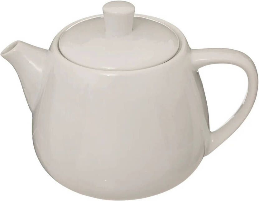 Secret de Gourmet Theepot Cameron 1000 ml keramiek wit deksel handvat Theepotten