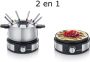 Severin FO 2471 Crepe Maker Fondueset combi Elektrisch RVS Zwart - Thumbnail 4