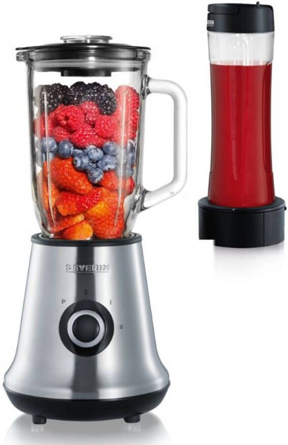 Severin Blender Mix & Go SM 3737 1 liter inhoud inclusief smoothie-maker en afneembare mengbeker - Foto 3