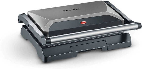 Severin Contactgrill KG 2394 grillplaten met antiaanbaklaag inzetbaar als steak grill sandwich grill of panini maker inclusief vetopvangschaal - Foto 3