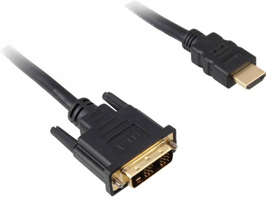 Sharkoon HDMI naar DVI-D (18+1) kabel 1 m