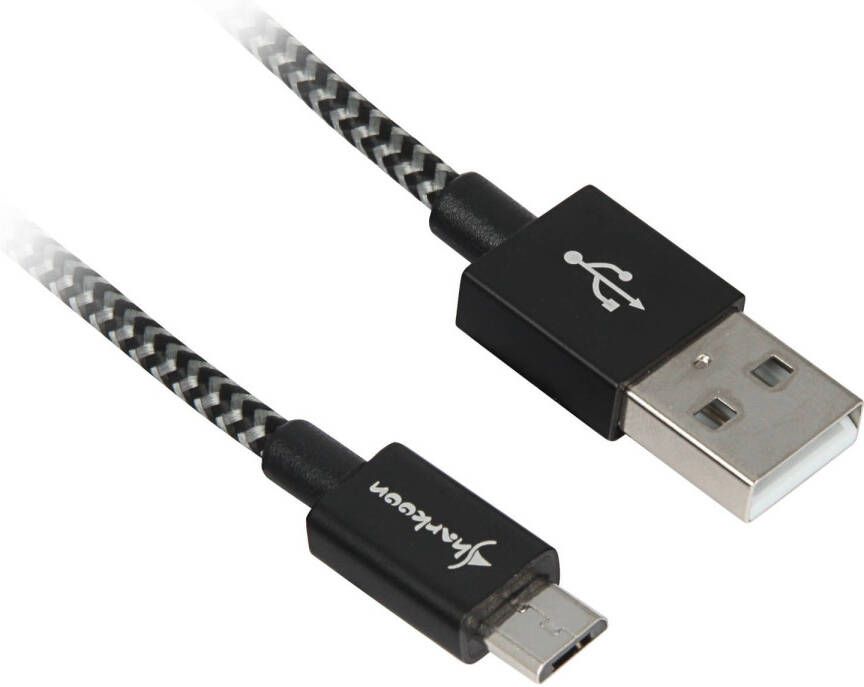 Sharkoon USB 2.0 kabel USB-A > micro-USB B