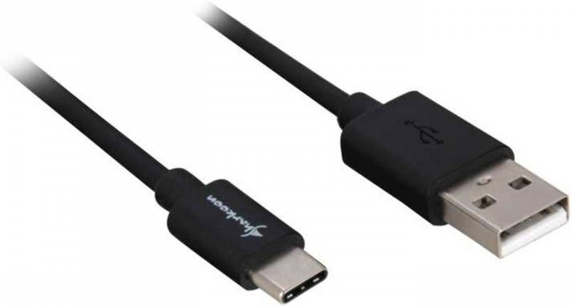 Sharkoon USB 2.0 Type-A Type-C kabel 0 5 m
