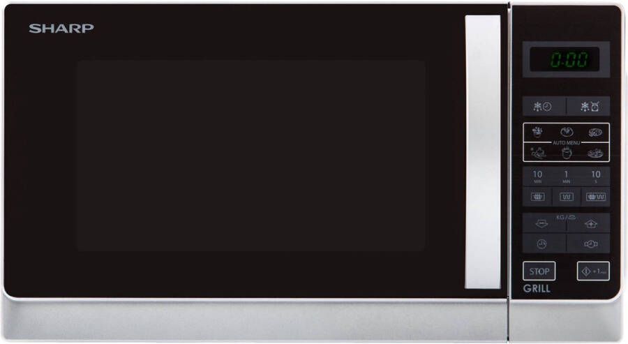 Sharp R642INW Solo magnetron met grill 20 L zilver